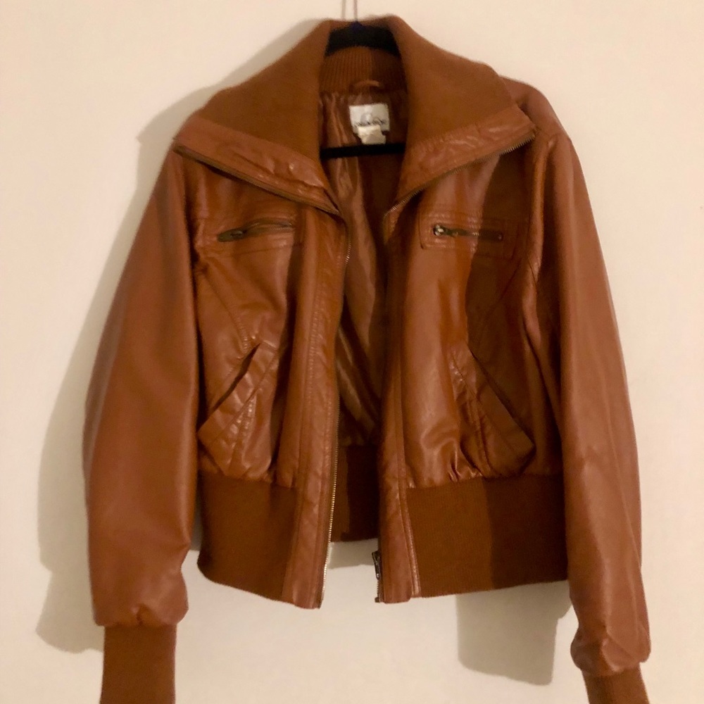 Caren Sport Brown Leather Jacket